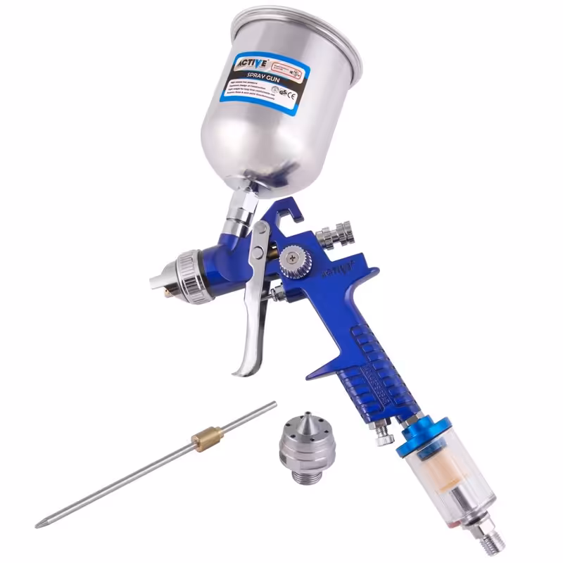 پیستوله حرفه ای بادی اکتیو مدل HK 1027 A با دو نازل 1.5 و1.7