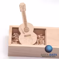 فلش مموری  فانتزی دایا دیتا ست لوکس چوبی گیتار مدل WO1006-11  ظرفیت64GB -USB3 