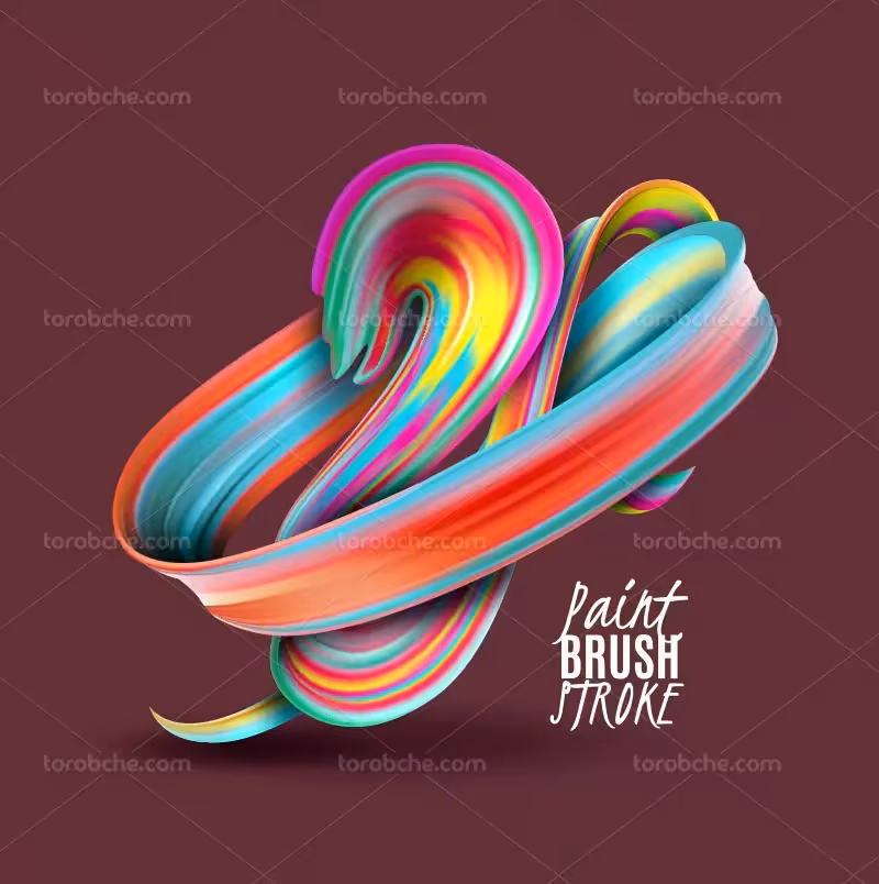 وکتور خط رنگی براش | گرافیک با طعم تربچه