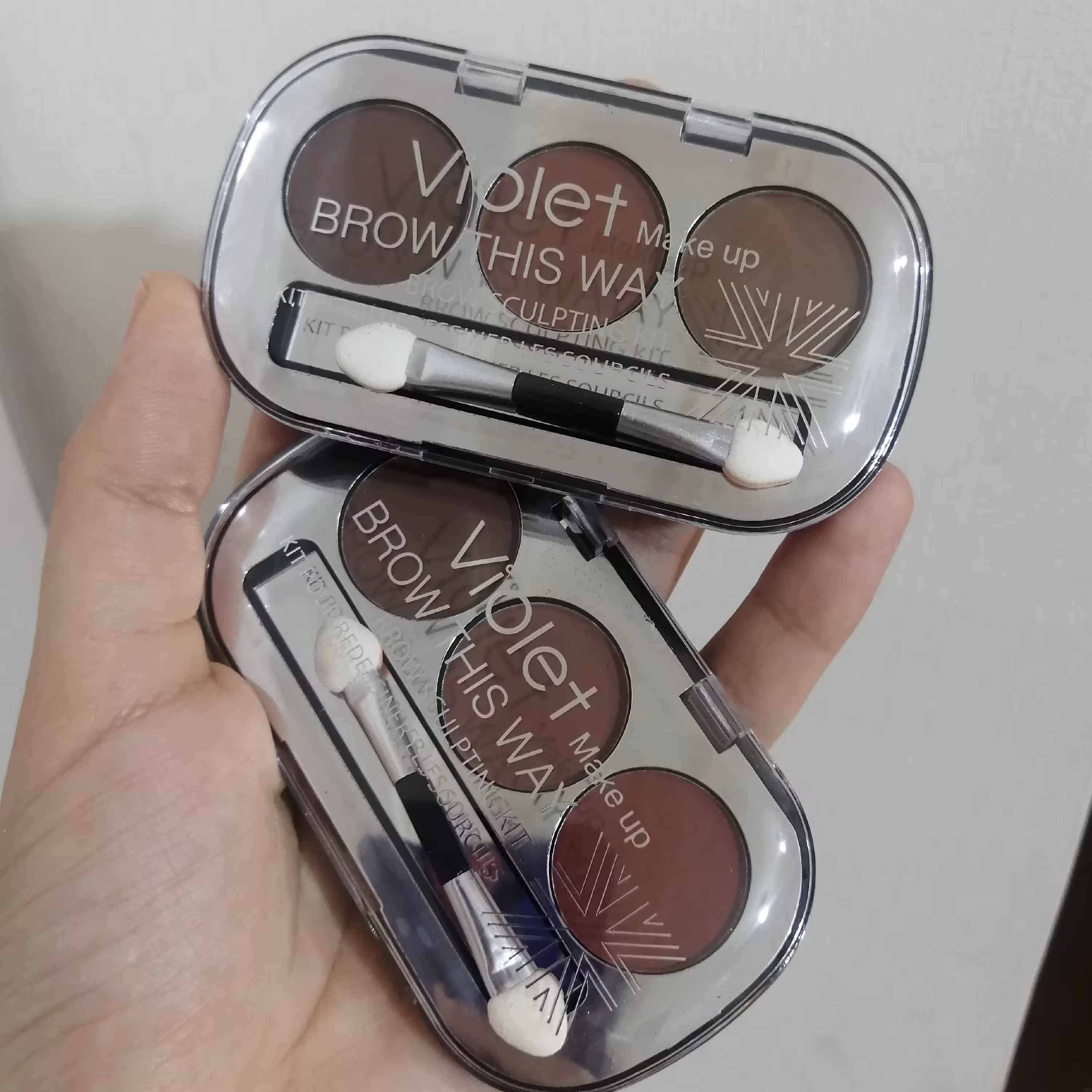 سایه ابرو ویولت بسیار زیبا و با کیفیت پالت ابرو همراه با فرچه و آینه