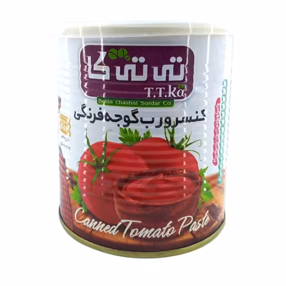 رب گوجه فرنگی غلیظ طبیعی تی تی کا وزن 800گرم ارسال رایگان
