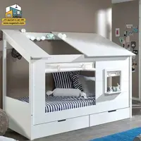 تخت خواب کودک و نوجوان کلبه BCP18