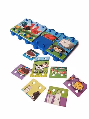 بازی جورچین روی هم چین 33 قطعه حیوانات مزرعه