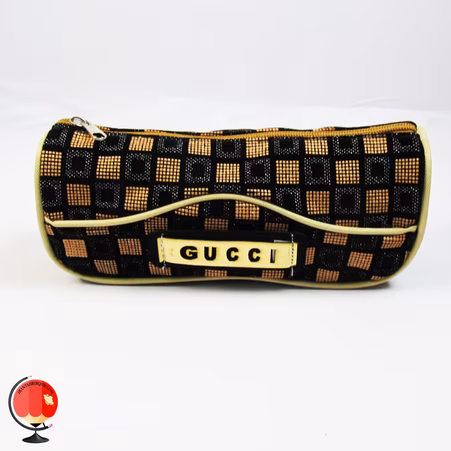 جامدادی اسپرت شطرنجی نارنجی