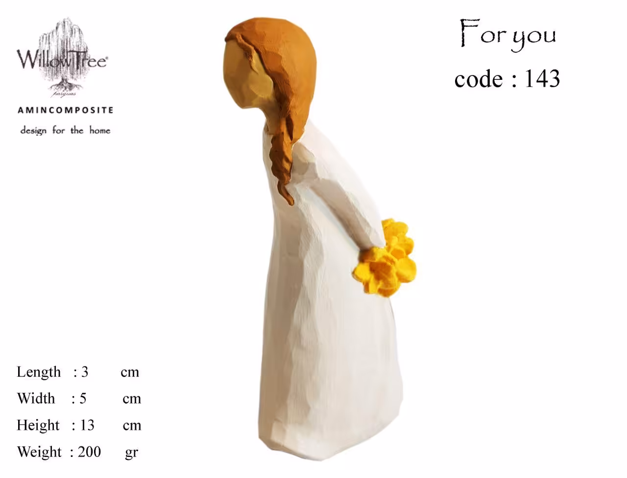 مجسمه ویلوتری مدل برای تو کد 143 WillowTree For You 143 Statue