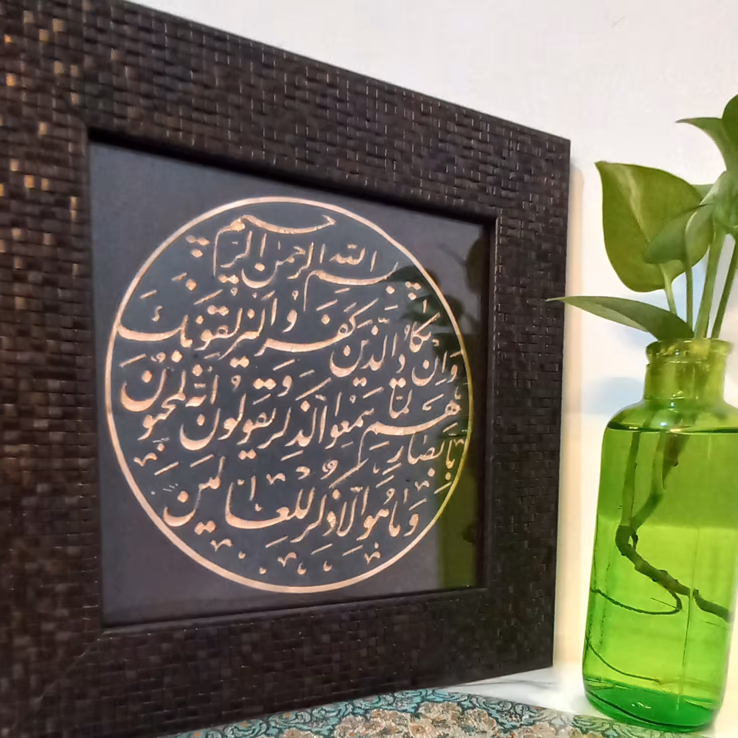 تابلو مسی طرح و ان یکاد سایز 20در20