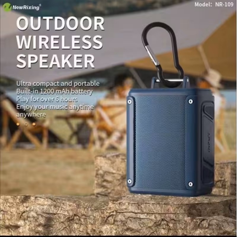 اسپیکر بلوتوثی  ضد آب و ضد ظربه NewRixing مدل NR-109