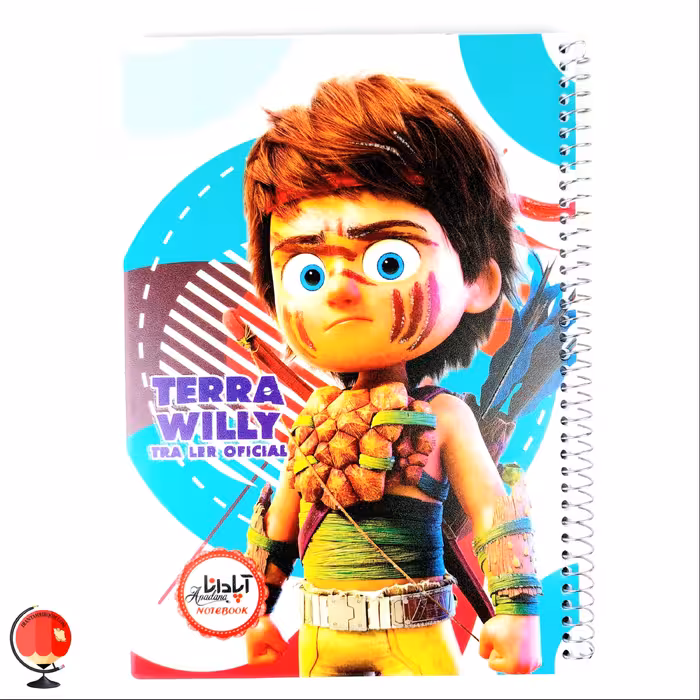 دفتر   50 برگ نقاشی سیمی اپادانا جلد طلقی طرح بچه فضایی کد 3171