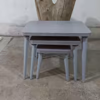 میز عسلی مستطیل داخل هم شو کم جا طوسی کتان 