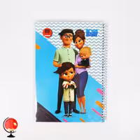 دفتر مشق 80 برگ سیمی مجلد طرح بچه رئیس آپادانا