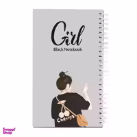 دفتر 40 برگ کاغذ مشکی پیتیکو سری Girl طرح 4