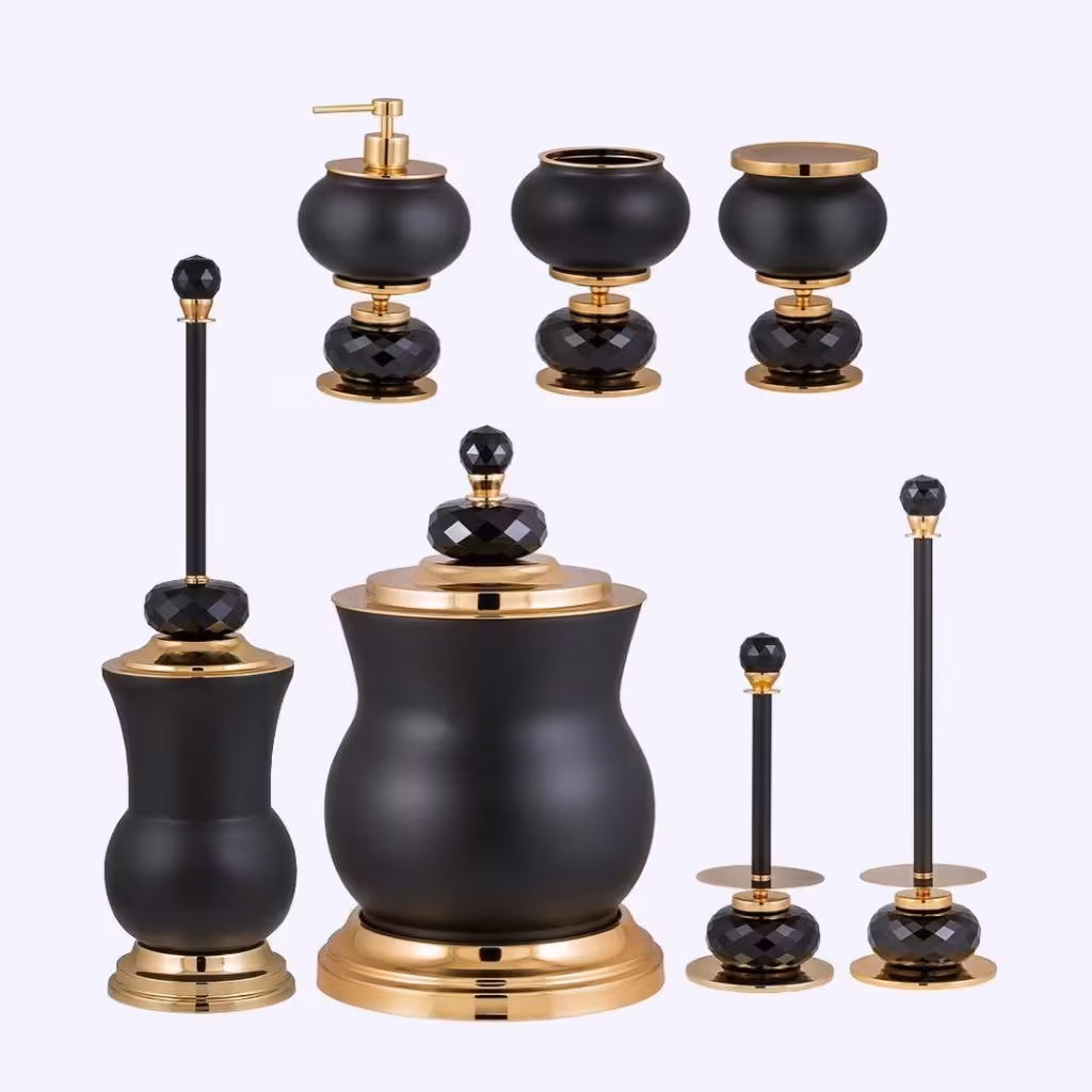 ست اکسسوری سرویس بهداشتی 5تکه DORITA مدل  CUVER CRYSTAL