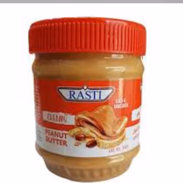 کره بادام زمینی کرمی 340 گرمی راستی Rasti