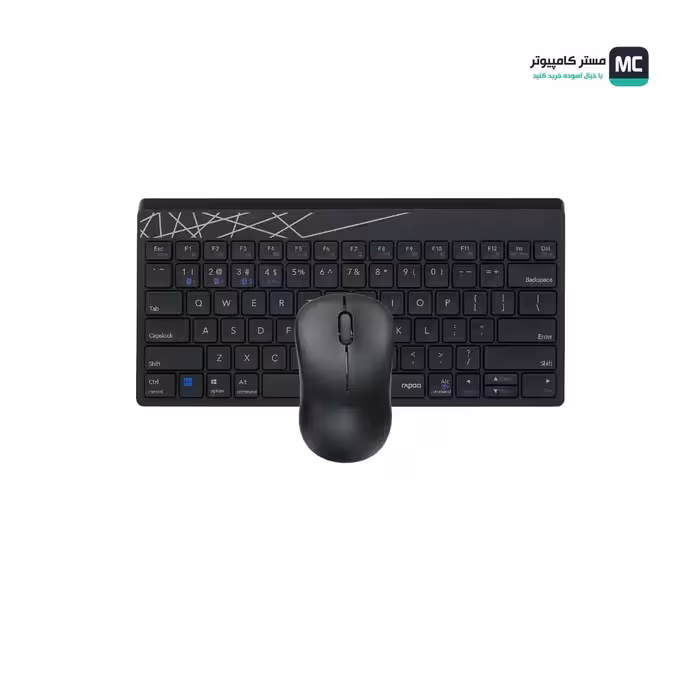 قیمت و خرید کیبورد و موس بی سیم رپو 8000M