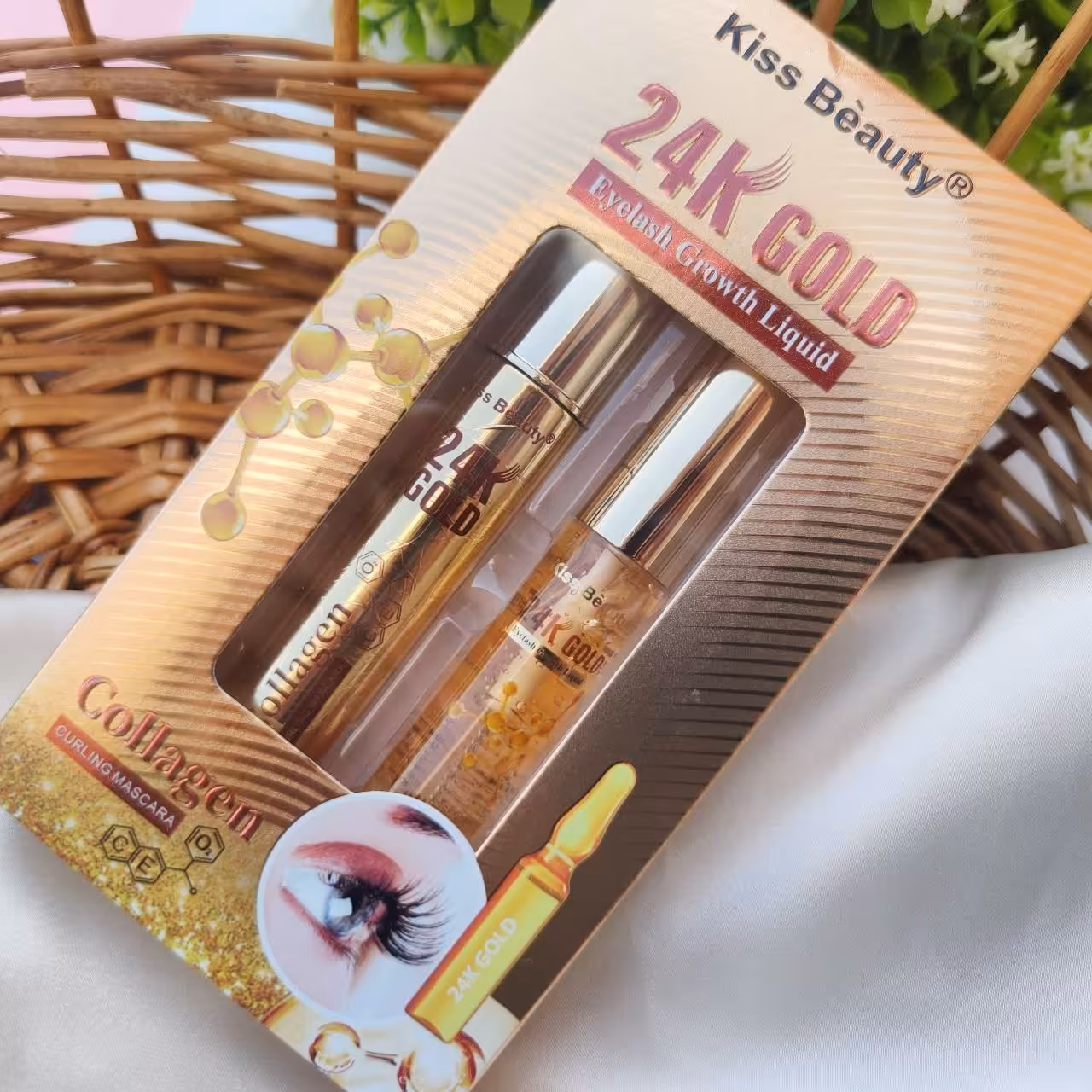 پک  تقویتی مژه کیس بیوتی 24k گلد