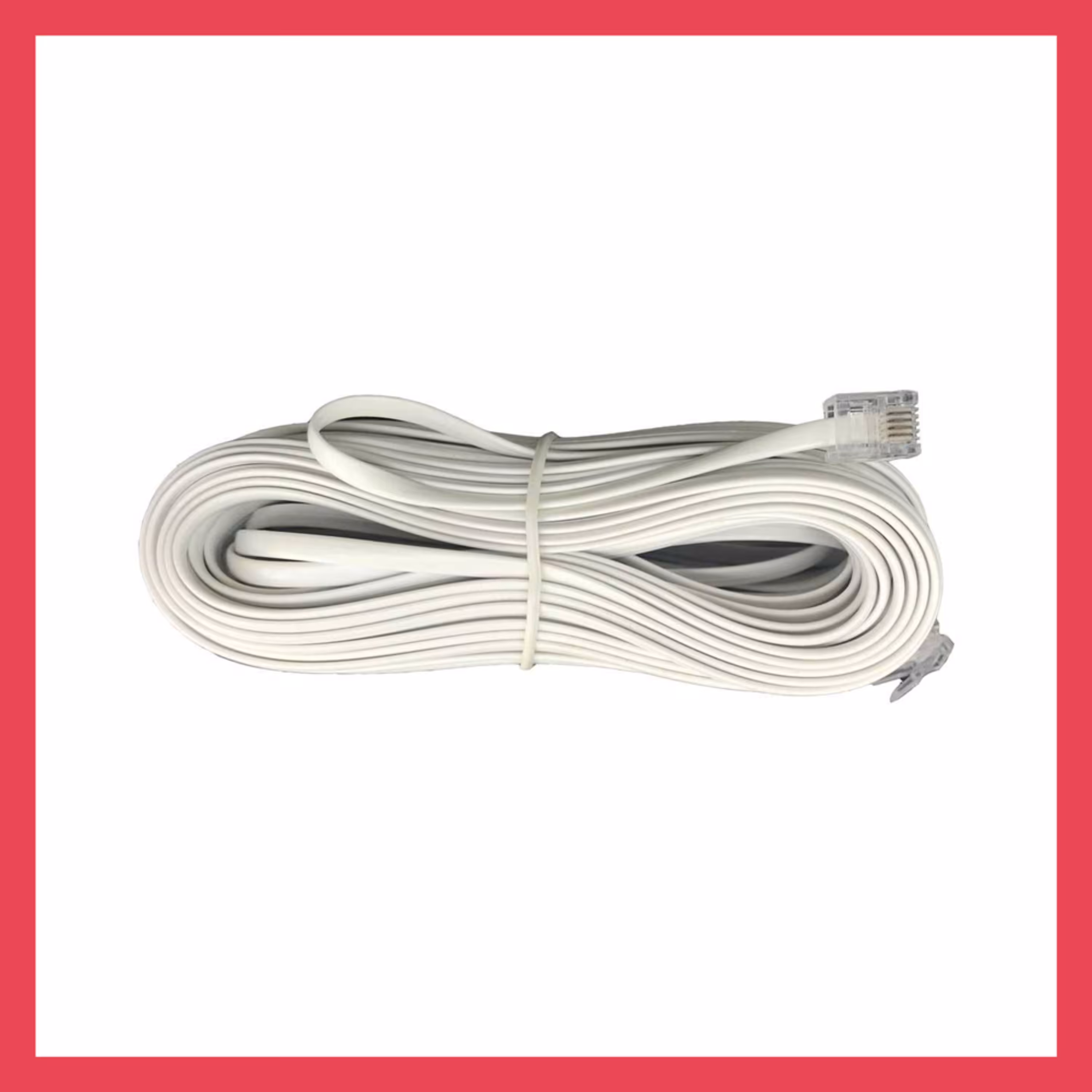 سیم کابل تلفن سوکت دار کد TP-12 طول 15 متر