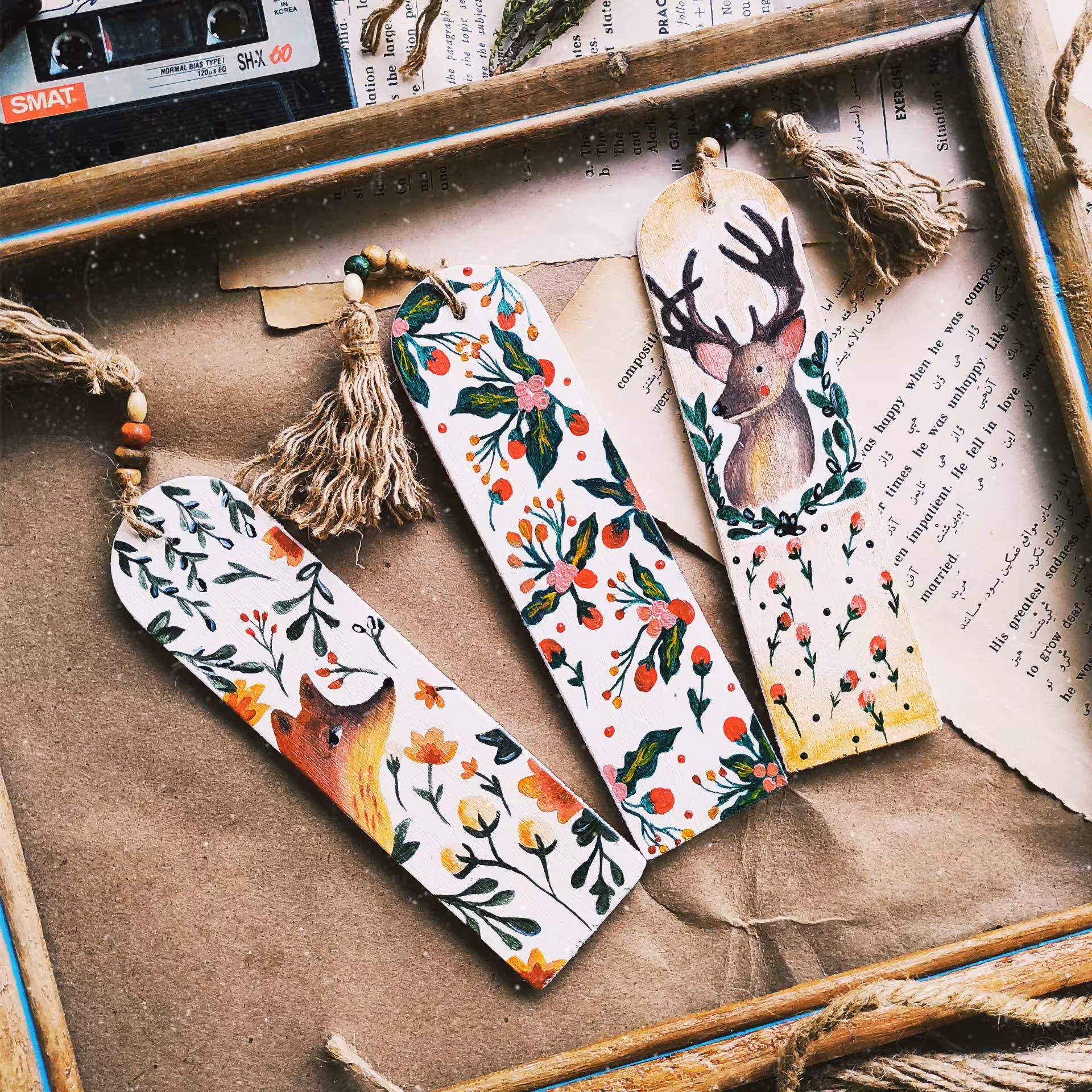 ست بوک مارک 3عددی چوبی