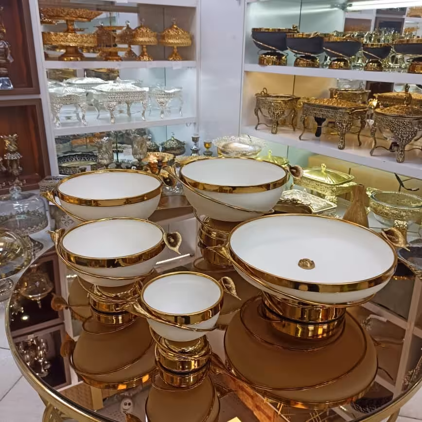 سرویس پذیرایی پیوتر پیچک در سه رنگ طوسی.سفید و مشکی