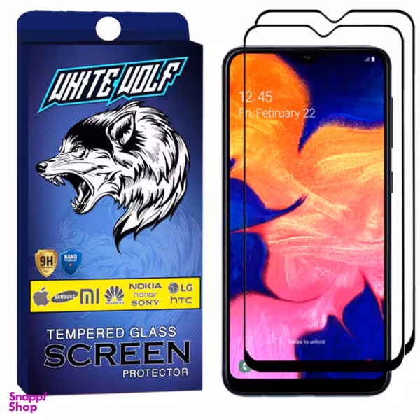 محافظ صفحه نمایش وایت ولف مدل WGF مناسب برای گوشی موبایل سامسونگ Galaxy A10 بسته 2 عددی