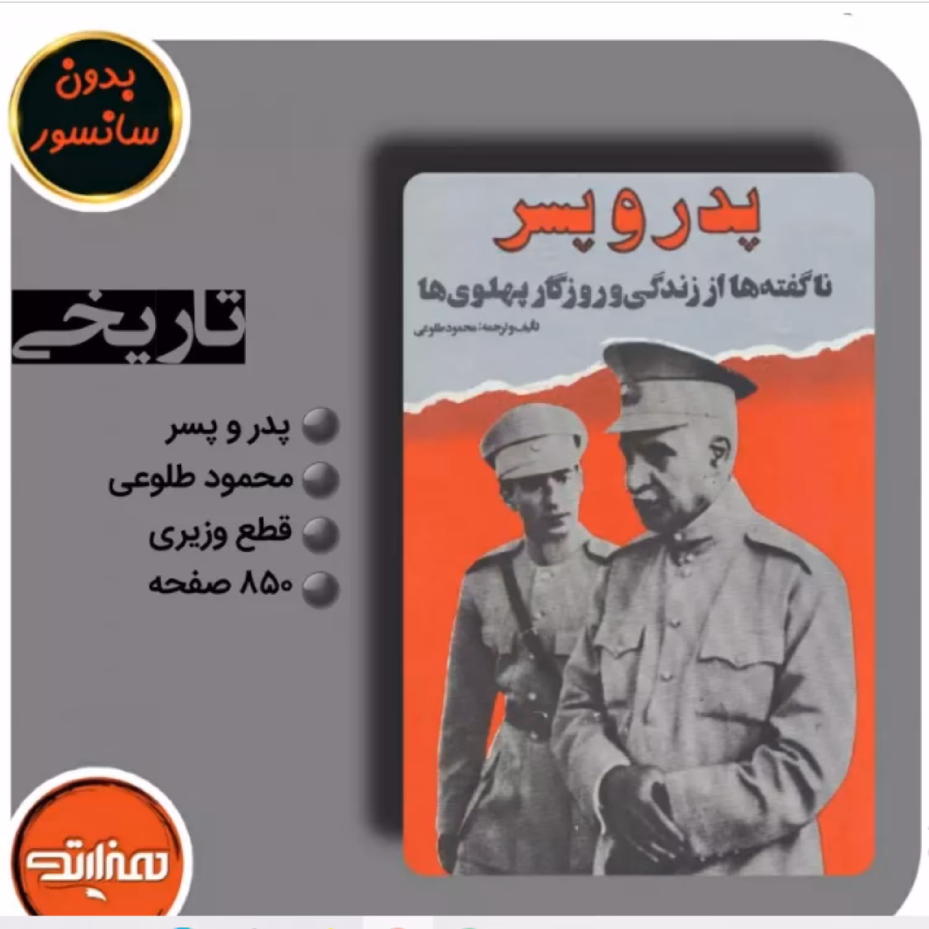 کتاب پدر و پسر اثر محمود طلوعی