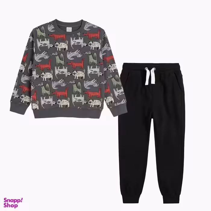 ست سویشرت و شلوار بچگانه کول کلاب طرح سگ ها