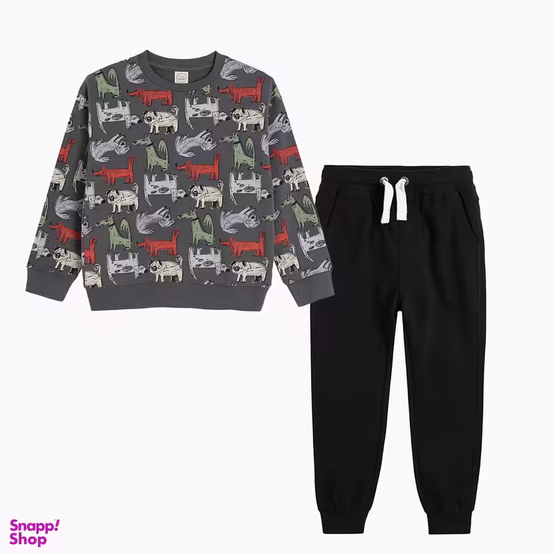 ست سویشرت و شلوار بچگانه کول کلاب طرح سگ ها