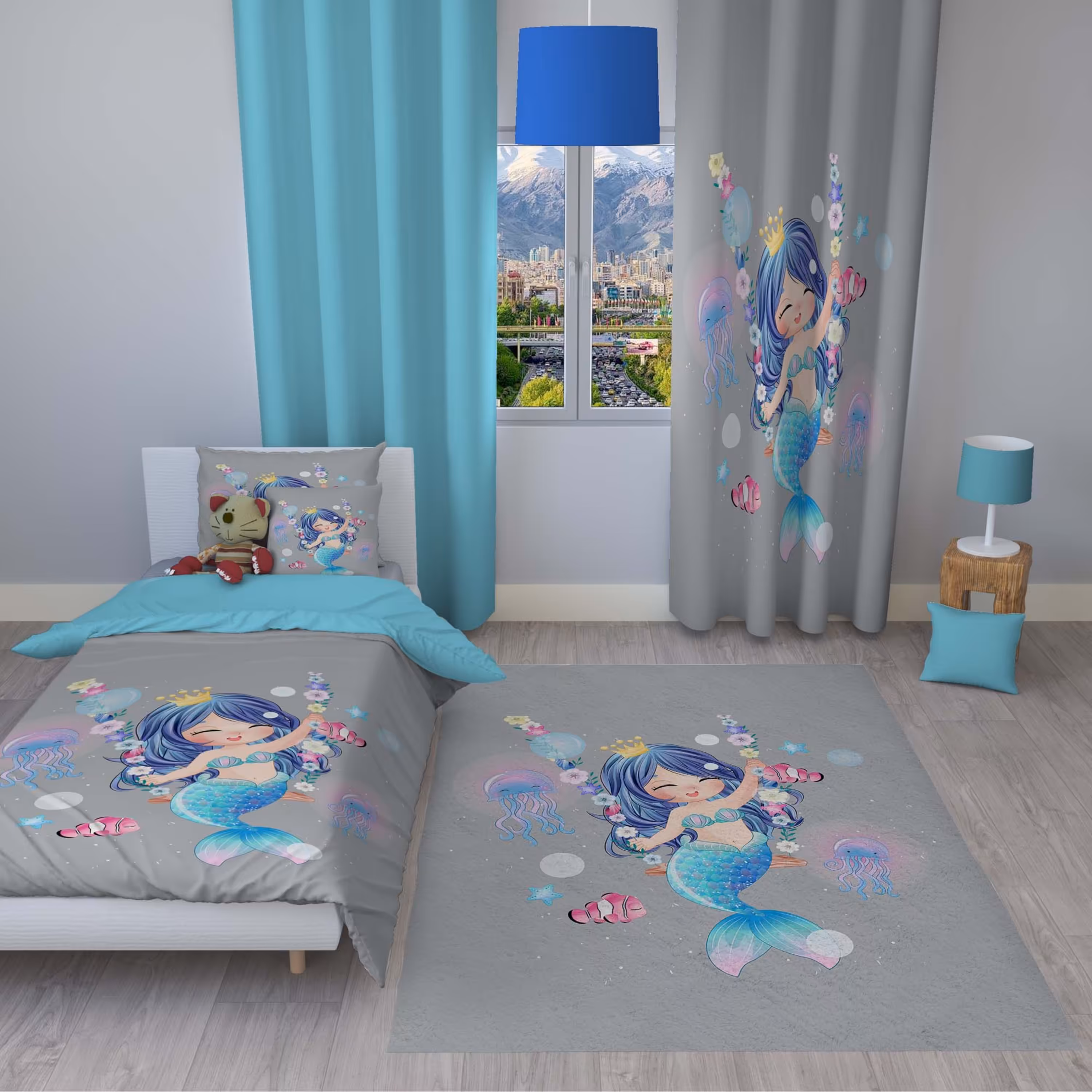 سرویس روتختی مدل c120 یک نفره 4 تکه سایز 140x230