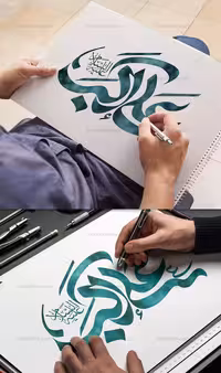 طرح خوشنویسی حضرت علی اکبر(ع) | گرافیک با طعم تربچه