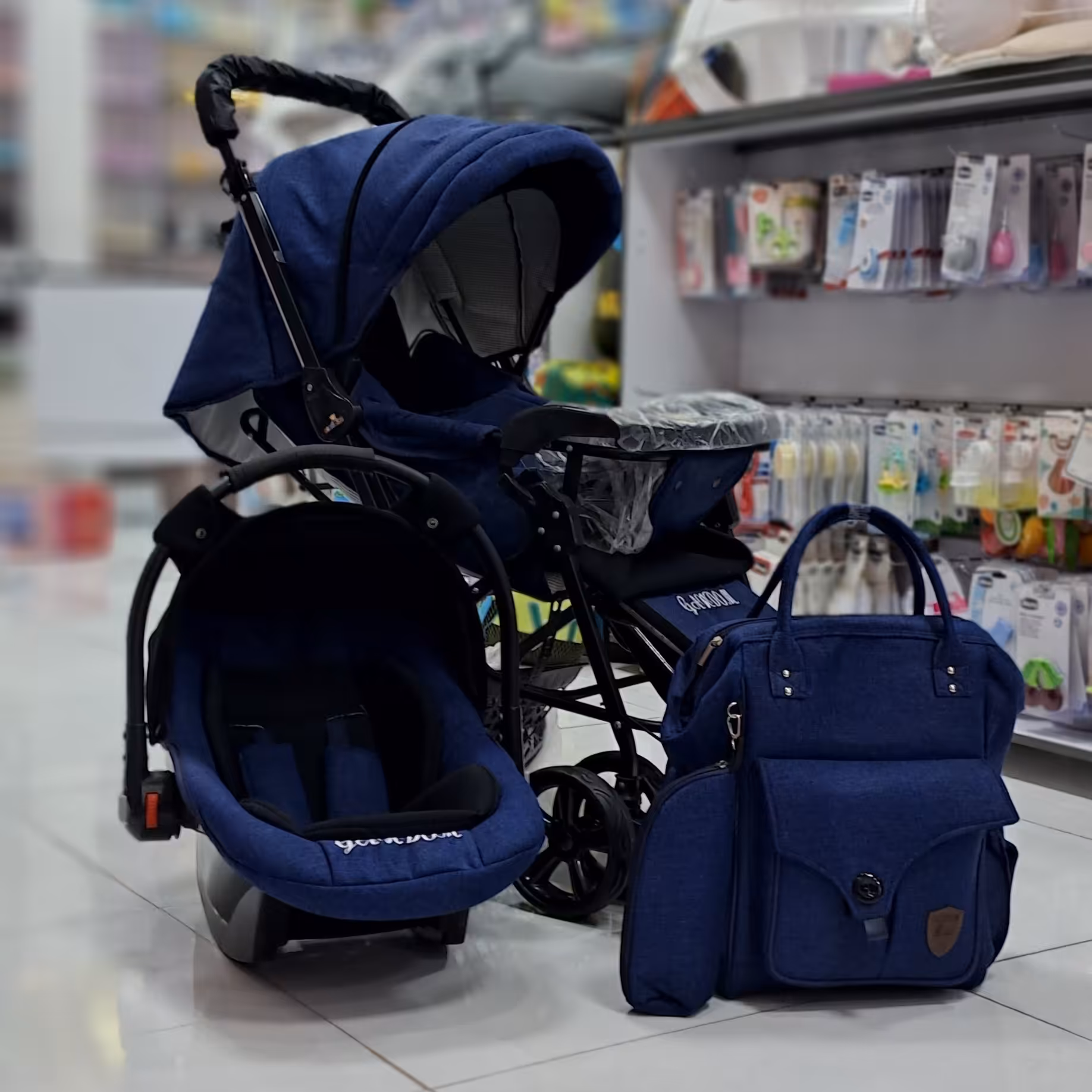 ست کالسکه ، کریر و ساک کنفی نوزاد 