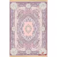 فرش ماشینی کلاریس کلکسیون کلاسیک کد100105صورتی