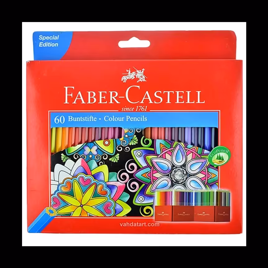 مداد رنگی 60 رنگ مقوایی کلاسیک فابر کاستل