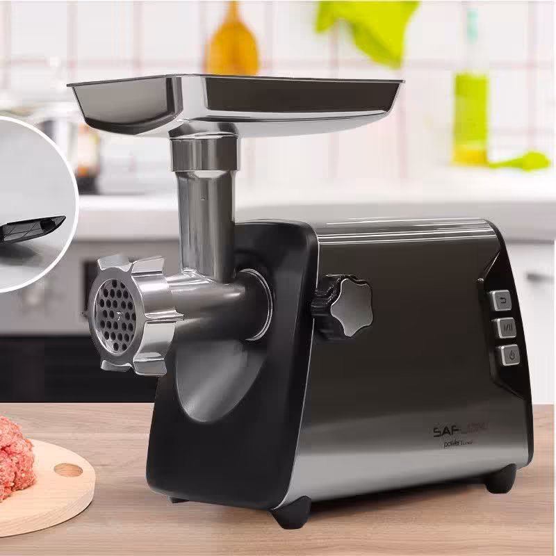 چرخگوشت سافلون مدل 250 با موتور 1400 وات رنگ استیل مشکی