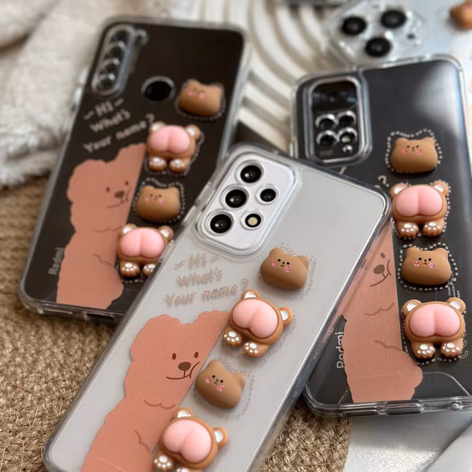 گارد(قاب) خرس با حیا.... برای سامسونگ وشیائومی خ