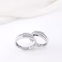 حلقه ست نقره عیار 925 ابکاری طلاسفید