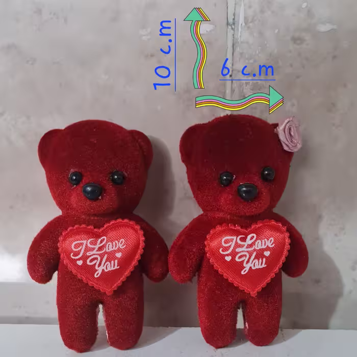 عروسک خرسی ایستاده، فوم مخمل شده ،  تعداد دربسته 24 عدد ، قیمت درج شده مربوط به 24 عدد عروسک هست.