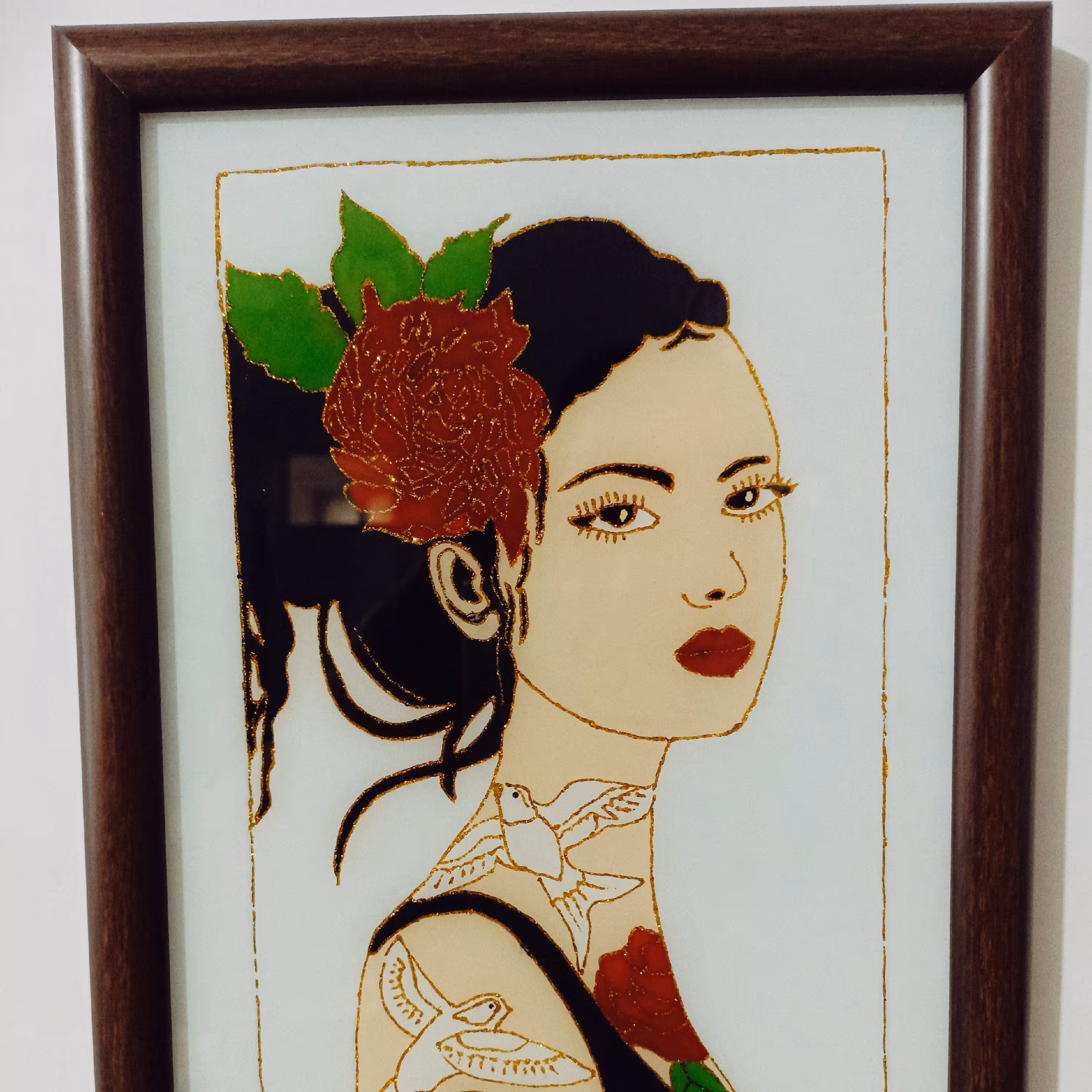 تابلو ویترای دختر زیبا