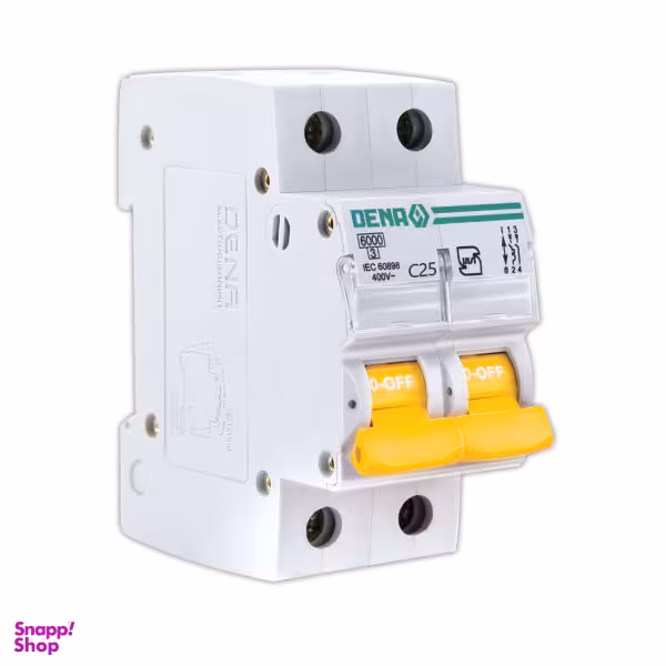 فیوز مینیاتوری دو فاز 25 آمپر دنا الکتریک ایرانیان مدل C25-6KA-2P