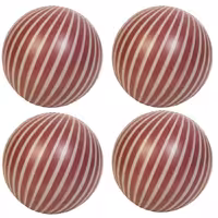 توپ پلاستیکی مدل قدیمی بسته چهار عددی ( رنگ قرمز )