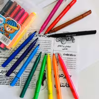 ماژیک 12رنگ بلند جعبه طلقی 