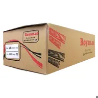 خرید فنر مارپیچ رویان شماره 18 مدل فلزی روکش سفید بسته 120 عددی