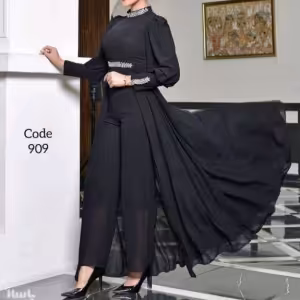 پیراهن و شلوار زنانه حریر مدل اورال مجلسی حریر گیسا 909