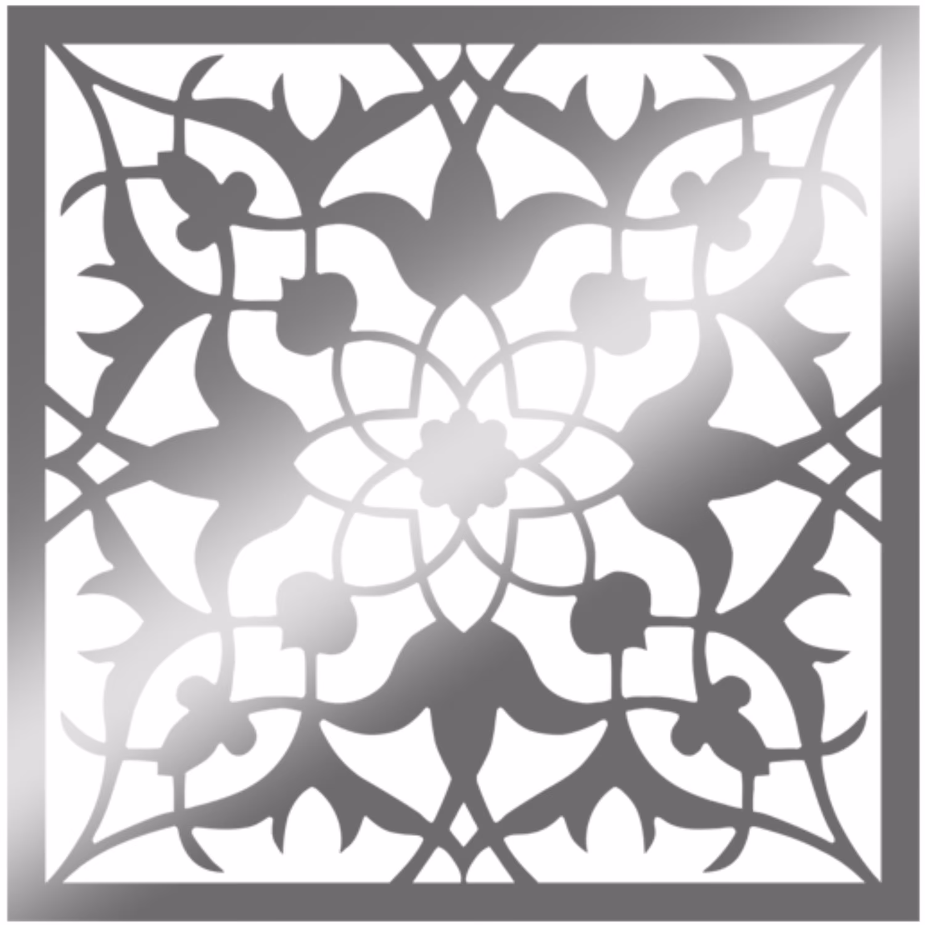 تایل سقفی مولتی استایل نقره ای مدل 1215 سایز 60x60 سانتی متر بسته 4 عددی