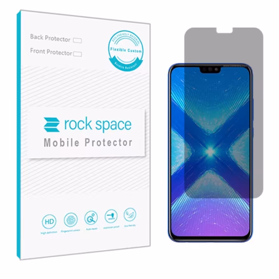 گلس پرایوسی (حریم شخصی)نانو و ضد ضربه گوشی آنر8X  برند راک اسپیس