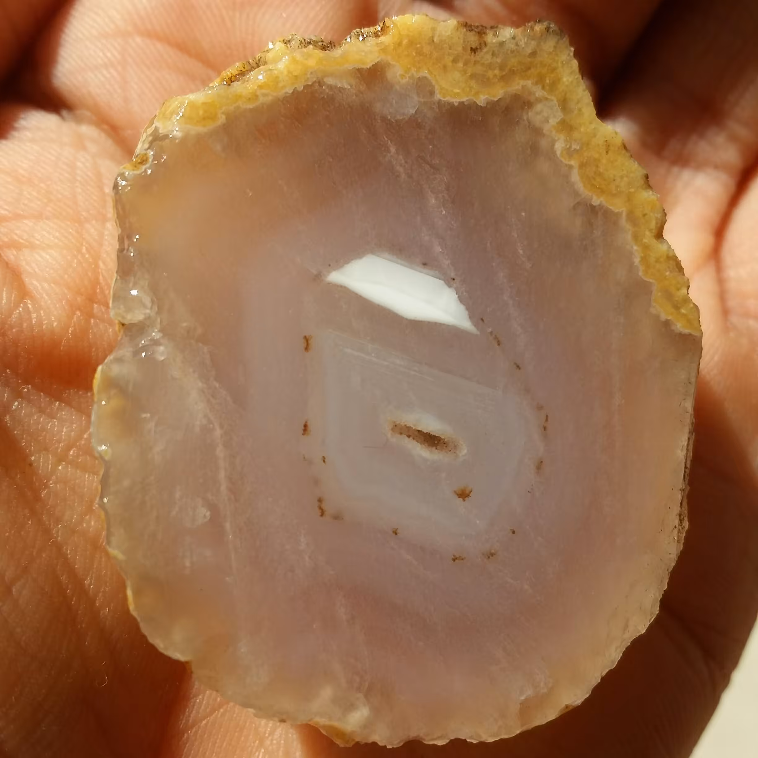 اسلایس سنگ راف عقیق سلیمانی با قاصدک های ریز محشر 100در100 طبیعی دیدنیی