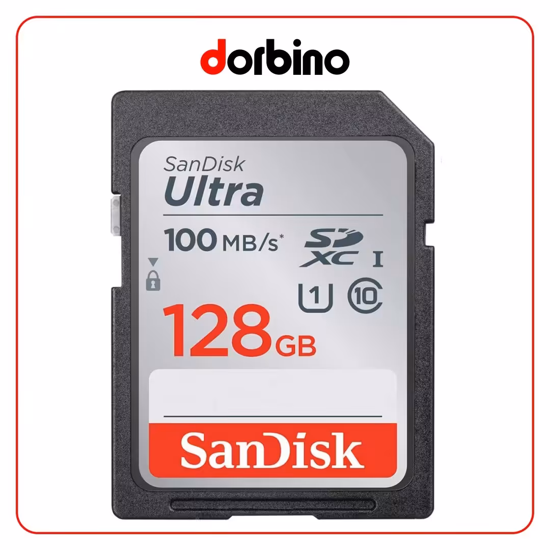 کارت حافظه SanDisk 128GB Ultra SDHC UHS-I 100MB/s Memory Card - فروشگاه دوربین دوربینو