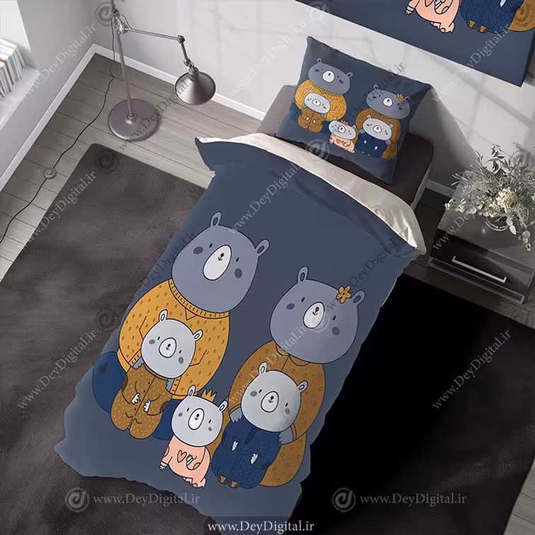 روتختی طرح خرس عروسکی pk-3128