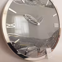 ساعت طوسی نقره ای خاص لبه رینگ دار رزینی طرح روستیک تماما کار دست