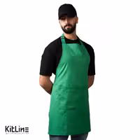 پیشبند ترگال کجراه دو جیب سبز سارا فرم