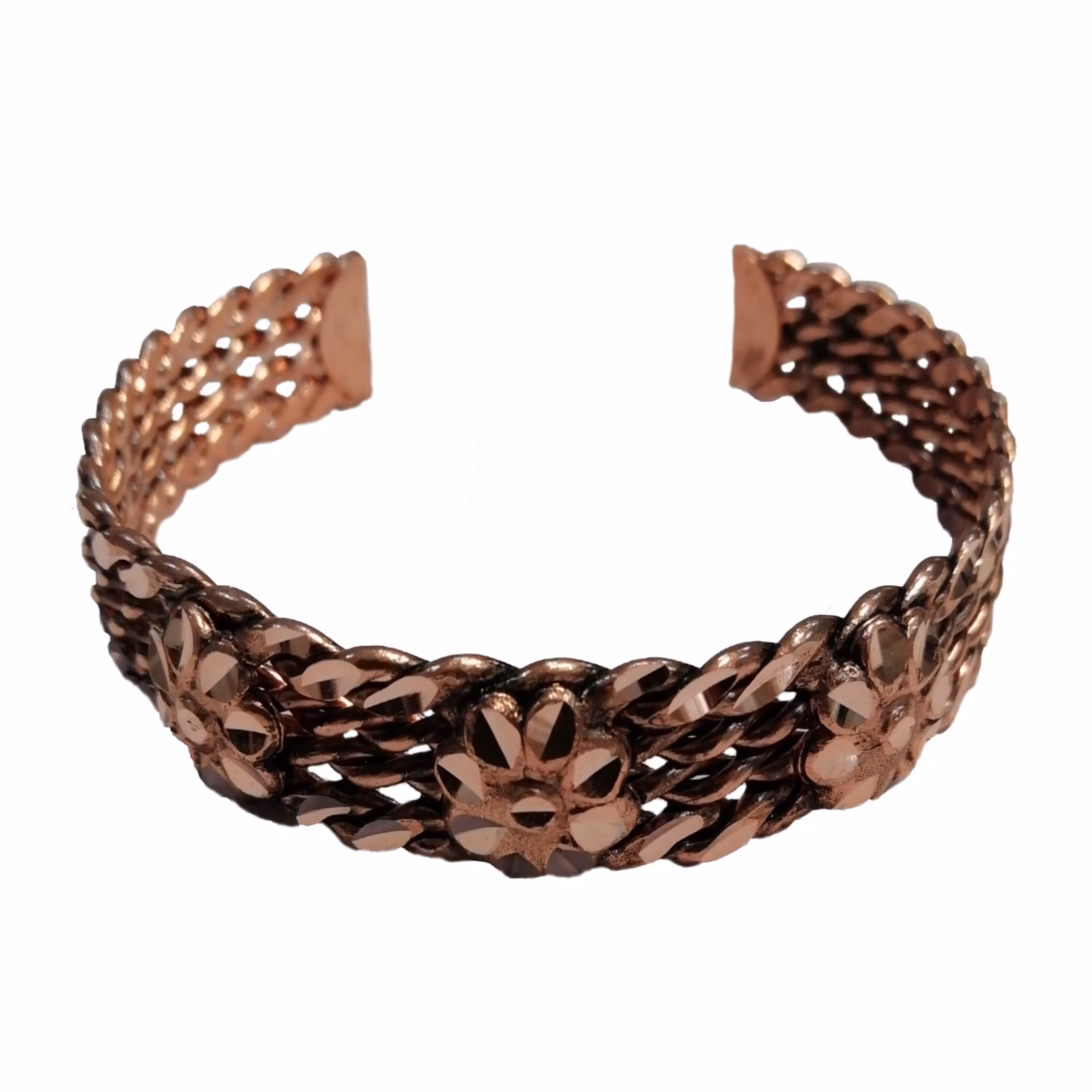 دستبند سیمی گل بدون نگین کد JW156