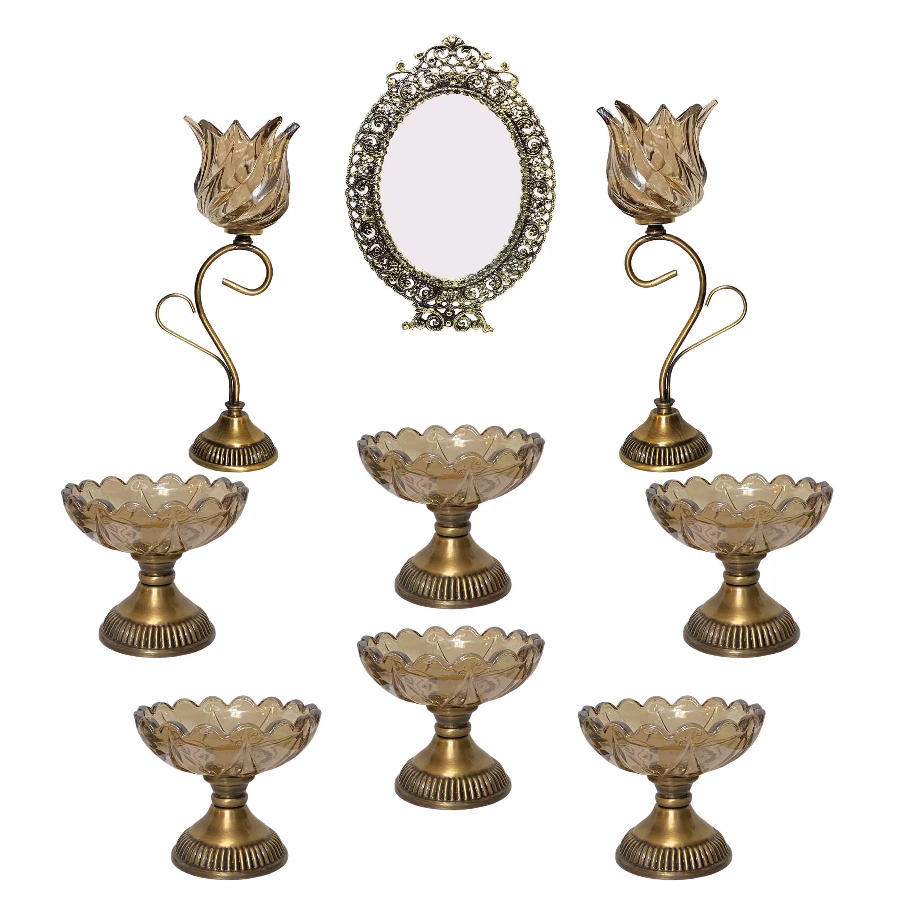 مجموعه ظروف هفت سین 9 پارچه مدل تینوش کد 600